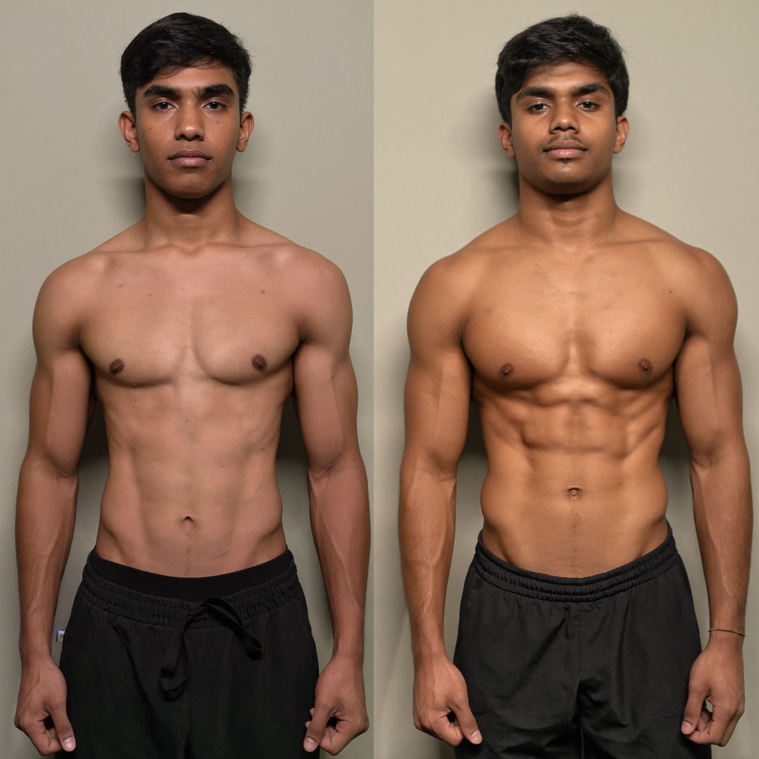 Client muscle-building transformation